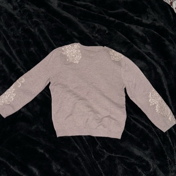 Jenny Yoo sequence embellished 3/4 sleeve sweater - Picture 4 of 9
